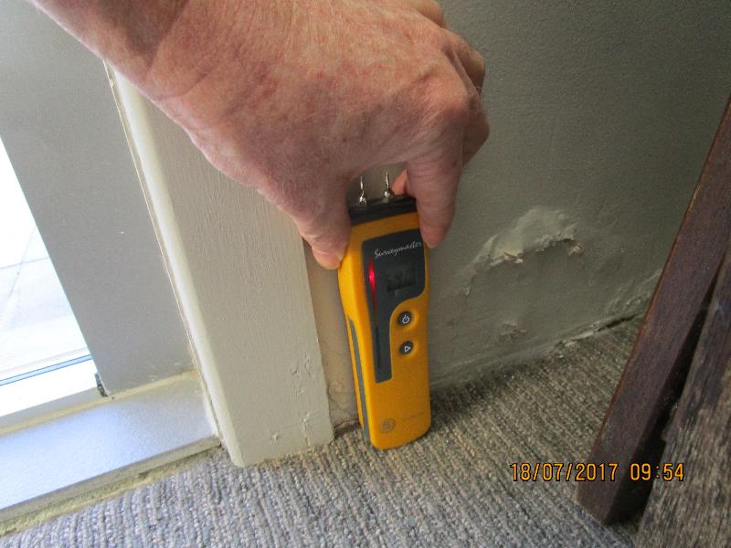 Investigating a leaking sliding glass door