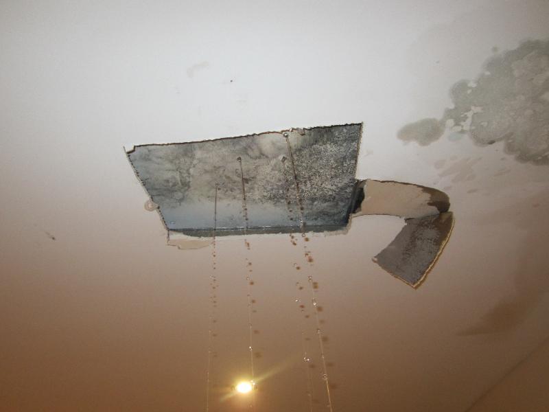 bathroom leaking into bedroom